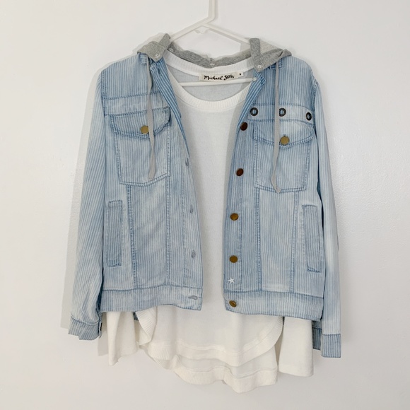 Michael Stars Jackets & Blazers - Michael Stars linen denim shirt jacket